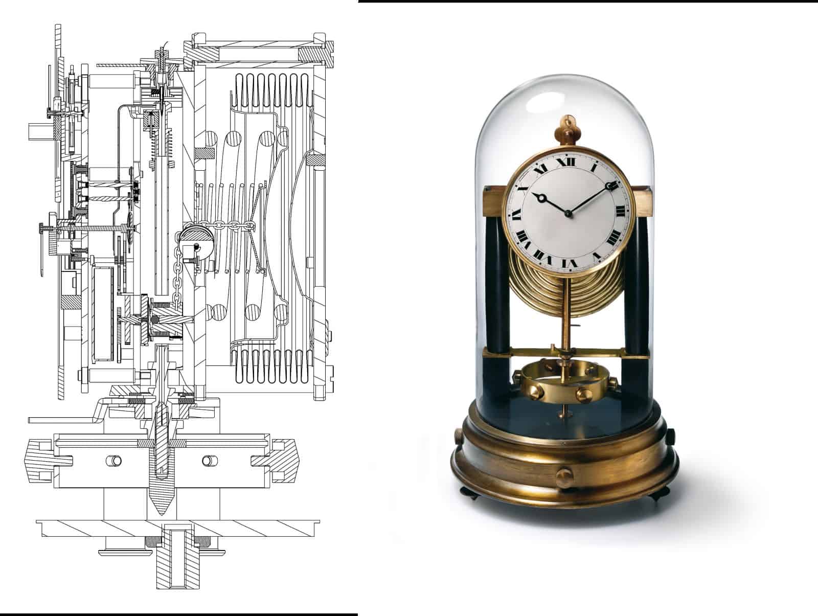 Luftdruckbetriebene Atmos Uhr von Jean-Léon Reutter