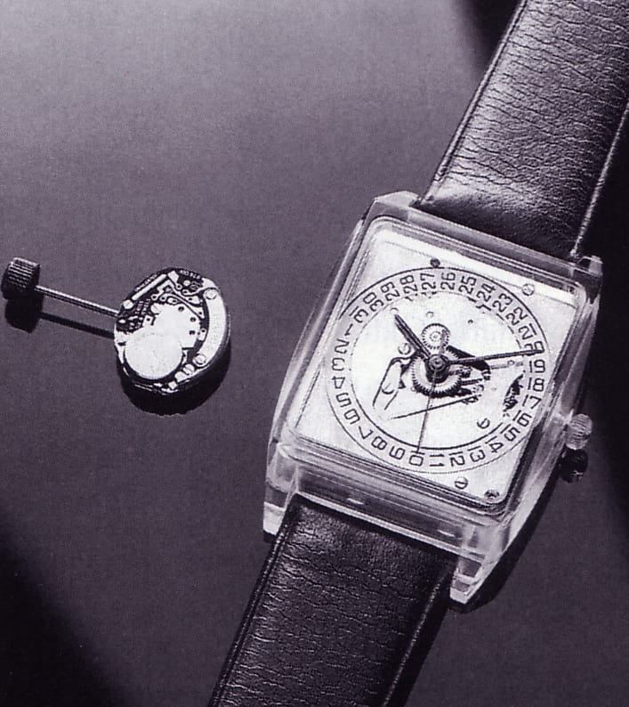Auch in der Schweiz wurden Quarz-Uhren gebaut - wie diese Modell aus dem Jahr 1969 mit Beta 21 Uhrwerk - im Vergleich ein modernes Quarzwerk