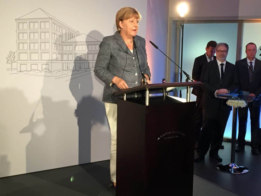 A. Lange & Söhne A. Lange & Söhne Einweihung: Angela Merkel zu Besuch