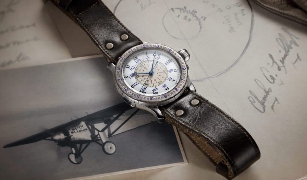 Longines widmet diese Stundenwinkel-Uhr dem berühmten Vorbild - Charles Lindbergh