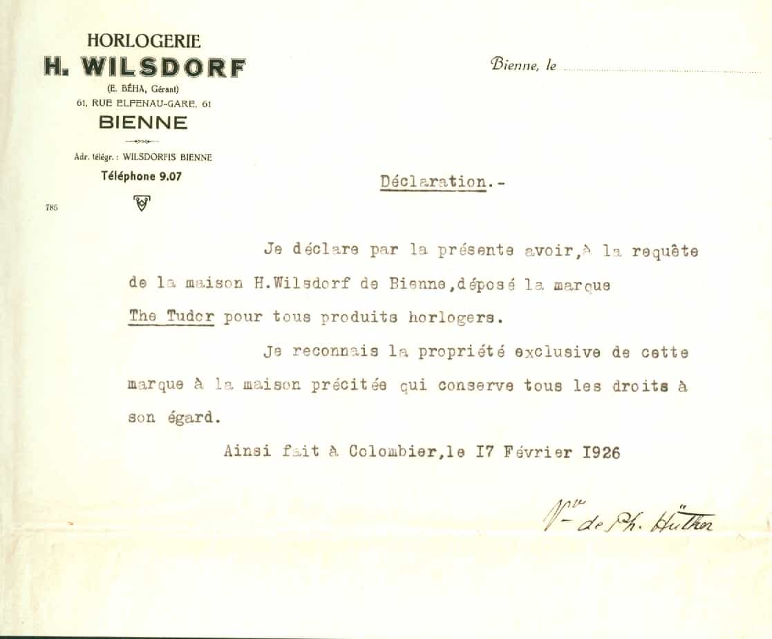 Hans Wilsdorf hat die Marke Tudor schon im Jahr 1926 erworben