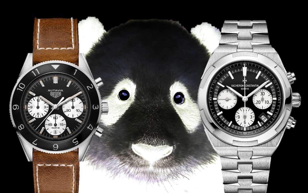 Panda Zifferblatt und Uhren im Panda-Look