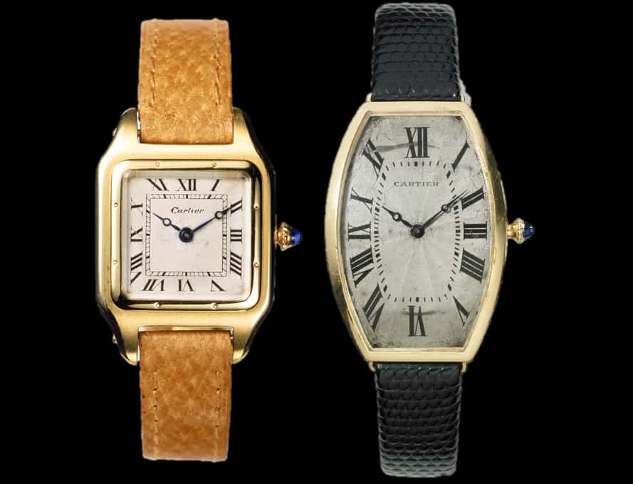 Die beiden Modell Santos (1904) und Tonneau (1906) von Louis Cartier wurden zu Uhrenklassikern