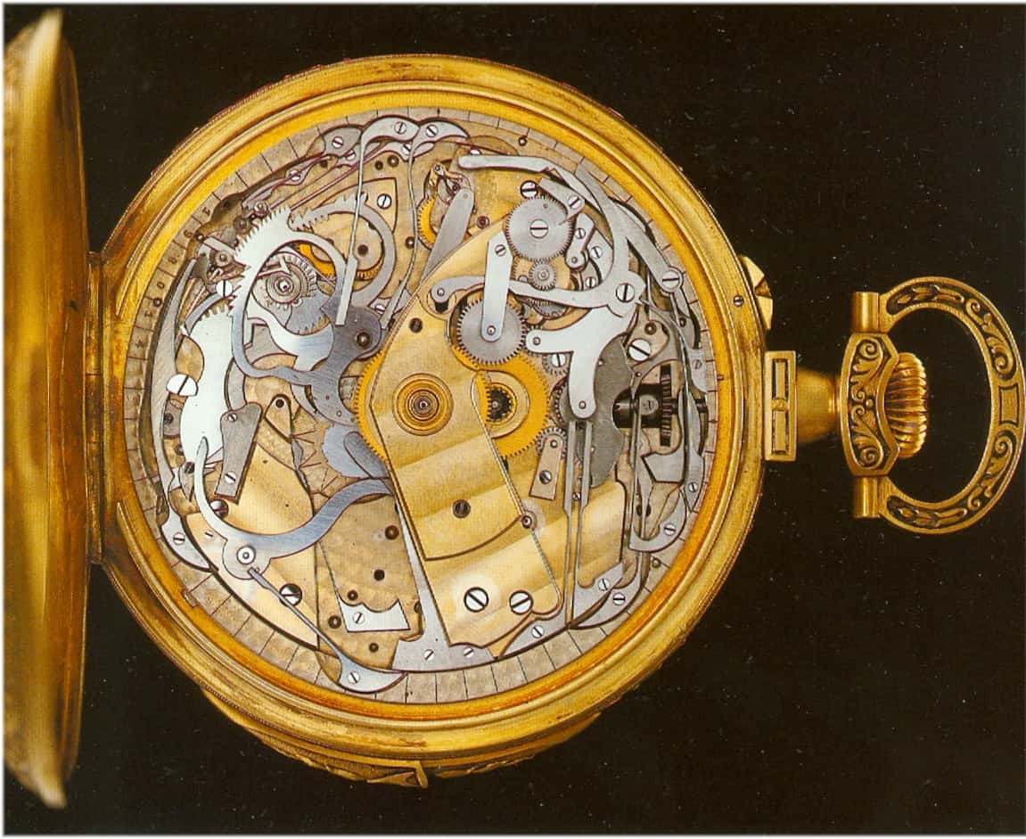 Der komplizierte Aufbau des klassischen Uhrentechnik-Teils der Patek Philippe Taschenuhr