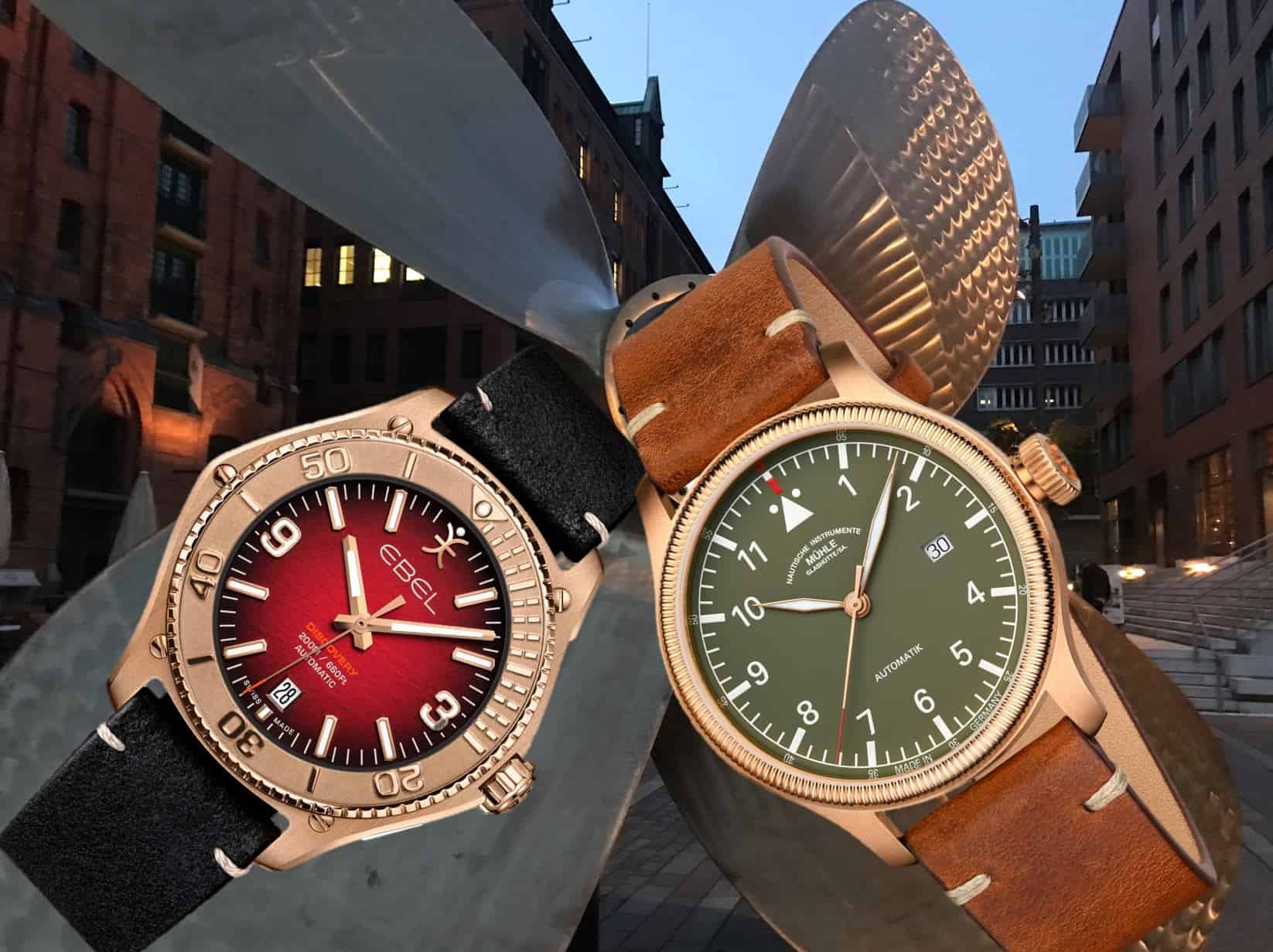 Neue Bronze-Armbanduhren 2020: Ebel Discovery und Mühle Glashütte Terrasport IV