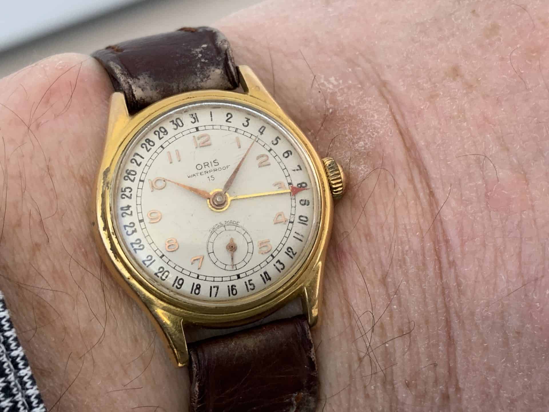 Seit dem Jahr 1938 stellt Oris Armbanduhren mit Zeigerdatum, auch Pointerdate genannt, her