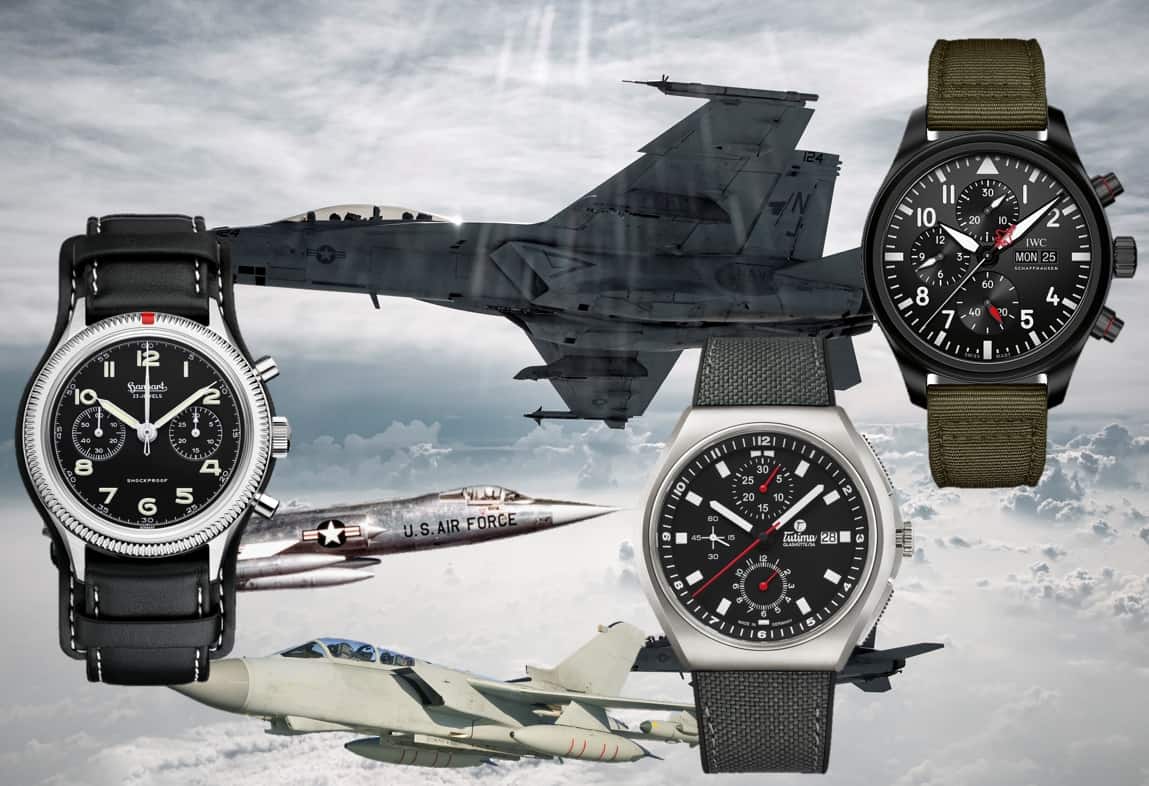 Hanhart 417 ES - IWC Pilot’s Watch Chronograph TOP GUN Edition SFTI - Tutima MS Chronograph - Uhrenkosmos