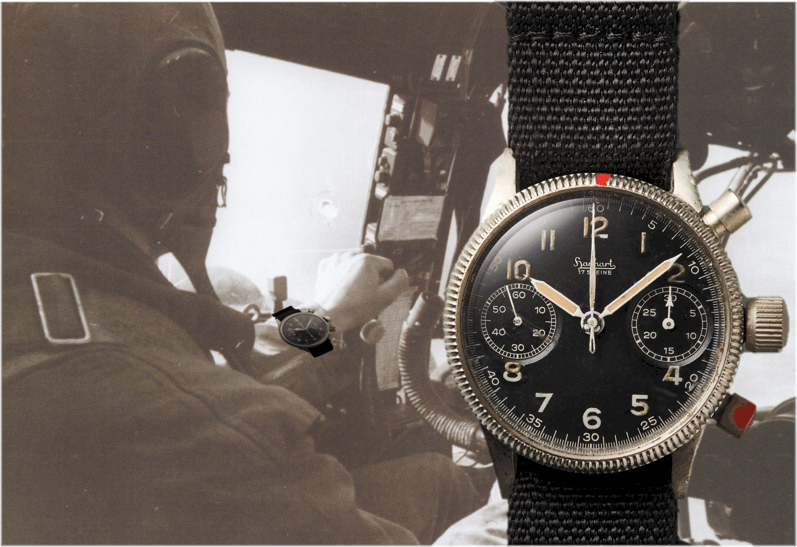 Hanhart Flieger-Chronographen Kaliber 41 (C) Uhrenkosmos