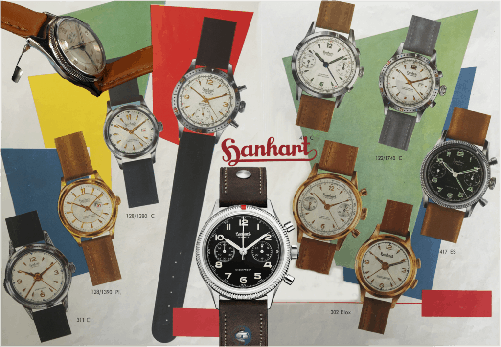 Hanhart-Katalog 1950er Jahre Wecker und Chronographen (C) GLB Uhrenkosmos
