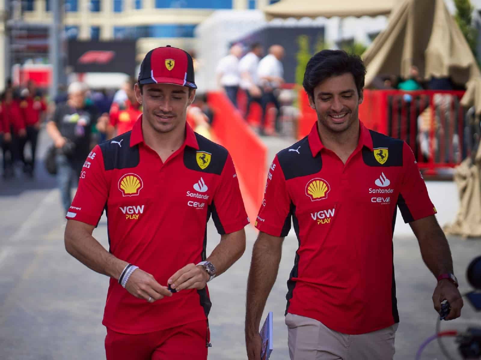 Charles Leclerc und mit Carlos Sainz und Richard Mille RM67-02 am Arm