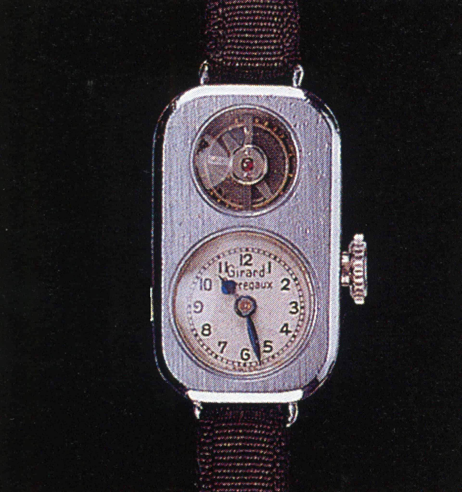 Vintage Uhr von Girard-Perregaux mit Zifferblattauschnitt aus den 30er Jahren