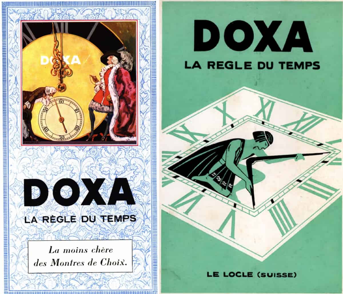 Alte Anzeigen für Doxa Armbanduhren der Jahre 1928 und 1930