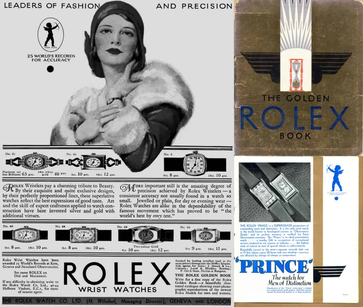 Rolex Anzeige ca 1934 - enthaltem im Rolex Golden Book
