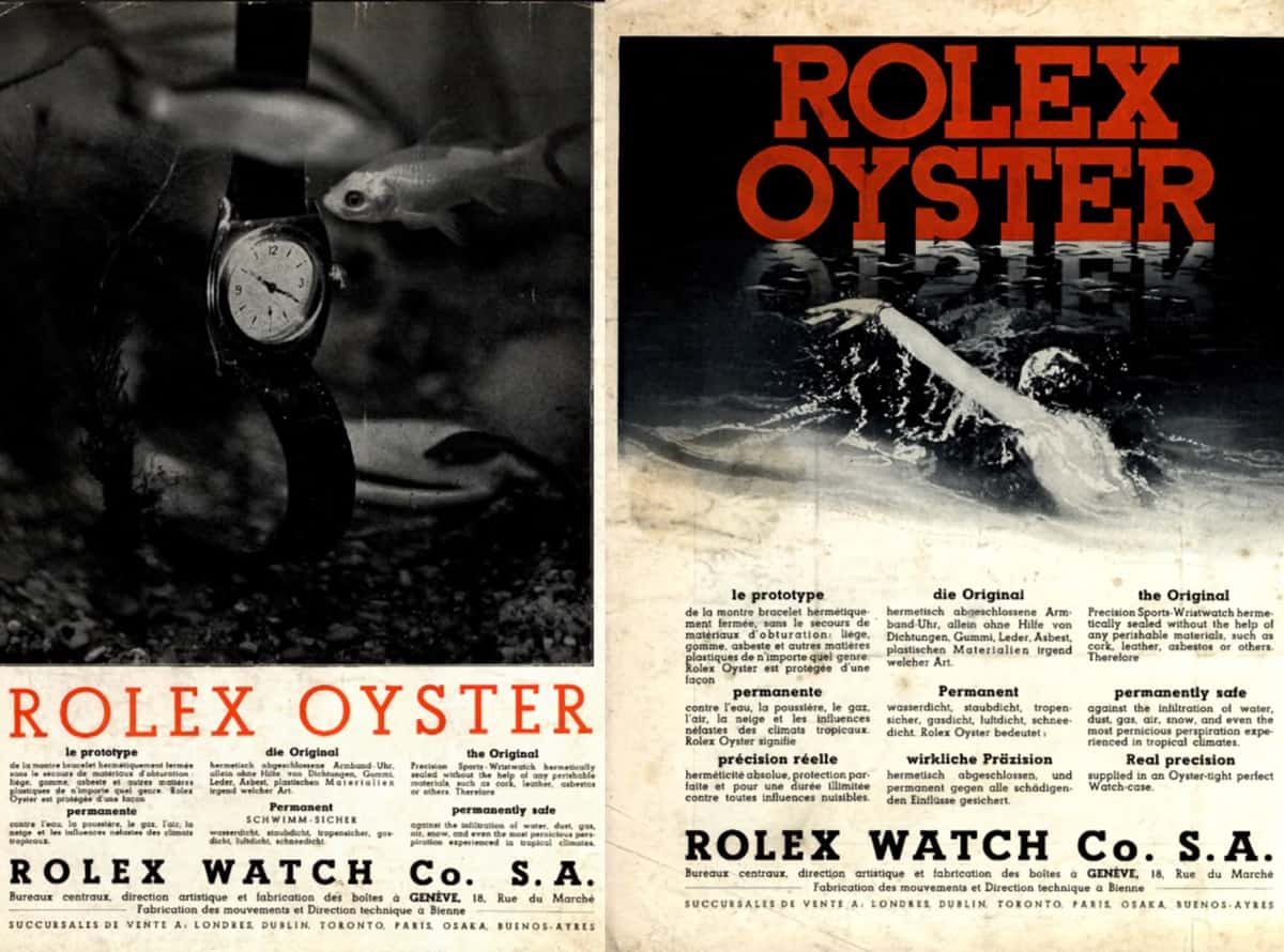 Rolex Oyster Anzeigen 1935 U4 Journal Suisse d'Horlogerie