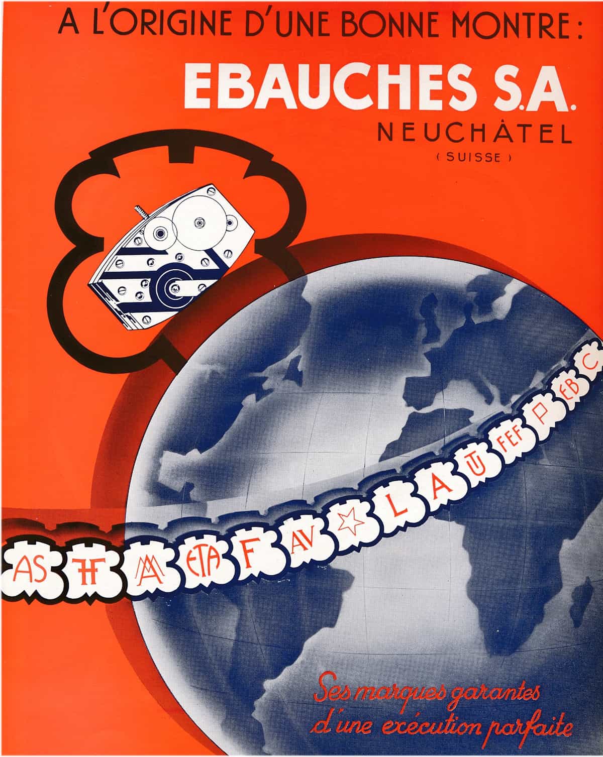 Anzeige der Ebauches SA 1939