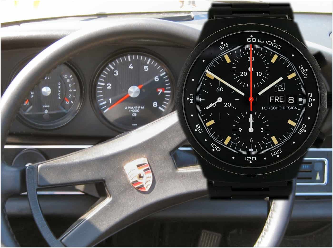 Porsche 911 Targa Cockpit und Porsche Desgn Chronograph von 1973