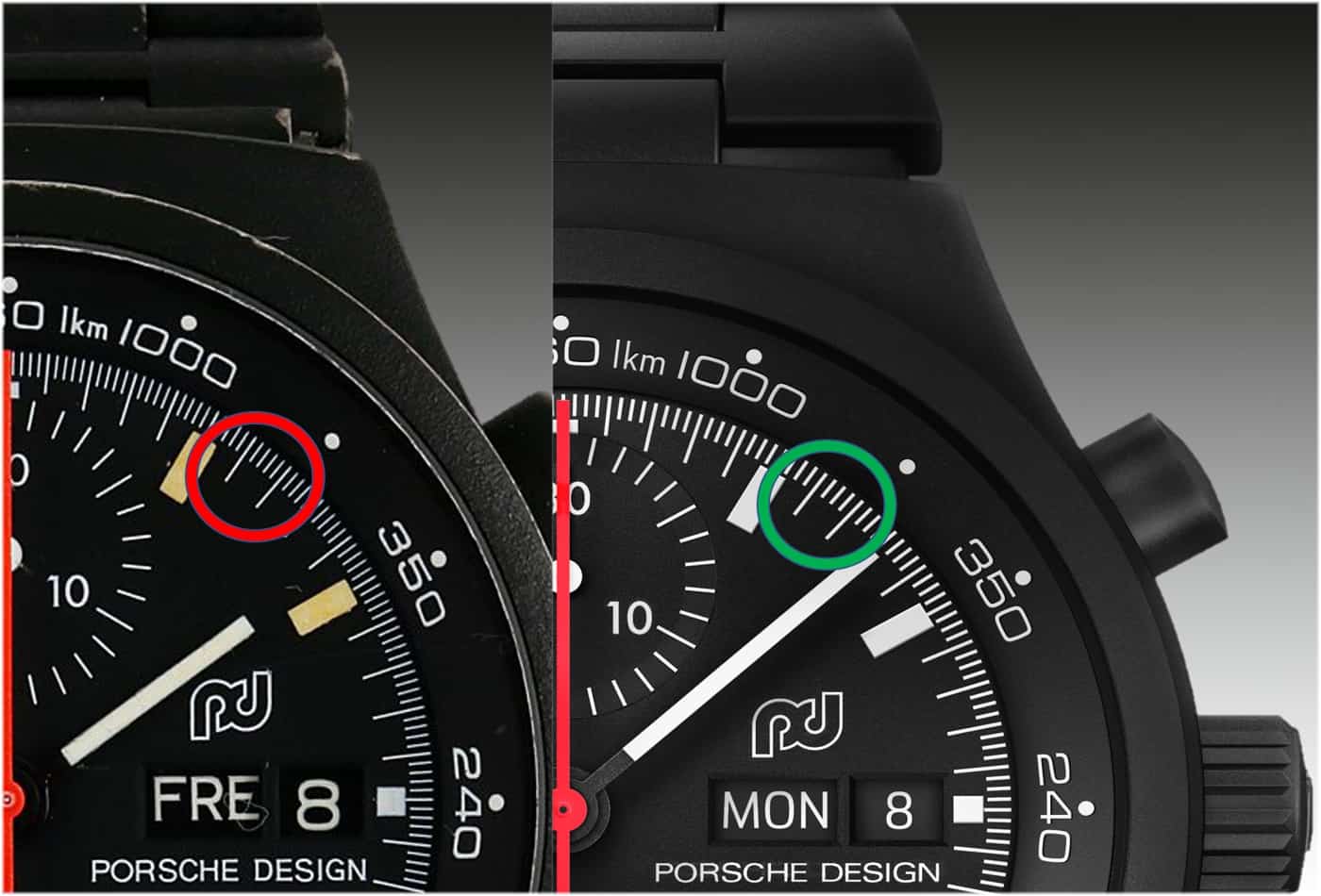 Porsche Design Chronograph Sekundenskala C Uhrenkosmos
