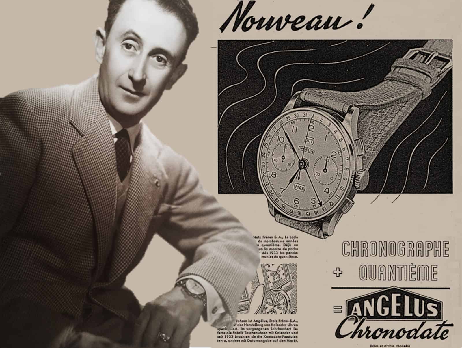 Angelus Chronodate Anzeige 1942 C Uhrenkosmos