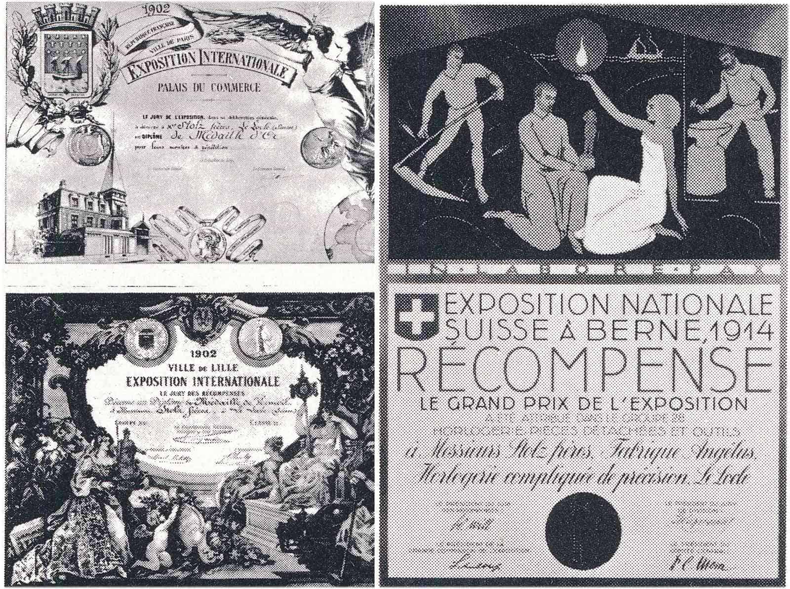 Angelus Diplome 1902 und 1914