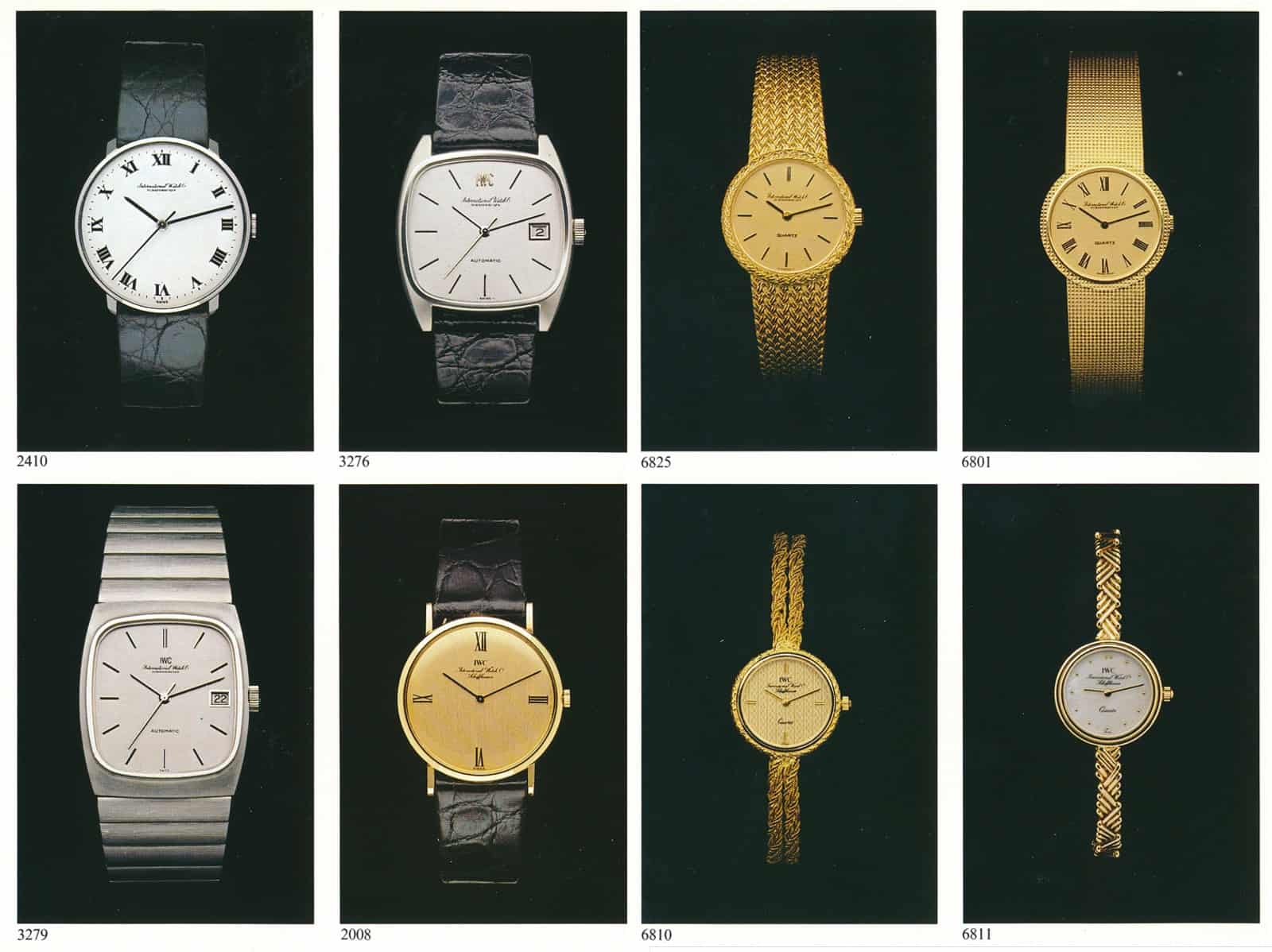 IWC Uhrenkollektion des Jahre 1982