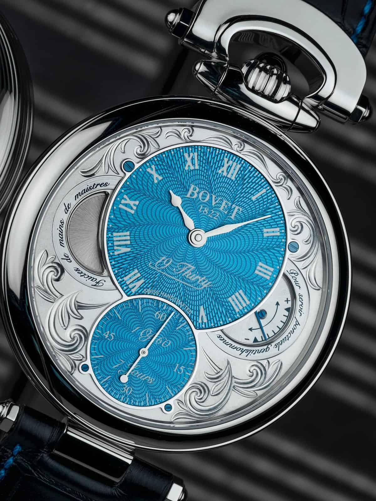 Bovet 19 Thirty Turquoise Engraved
