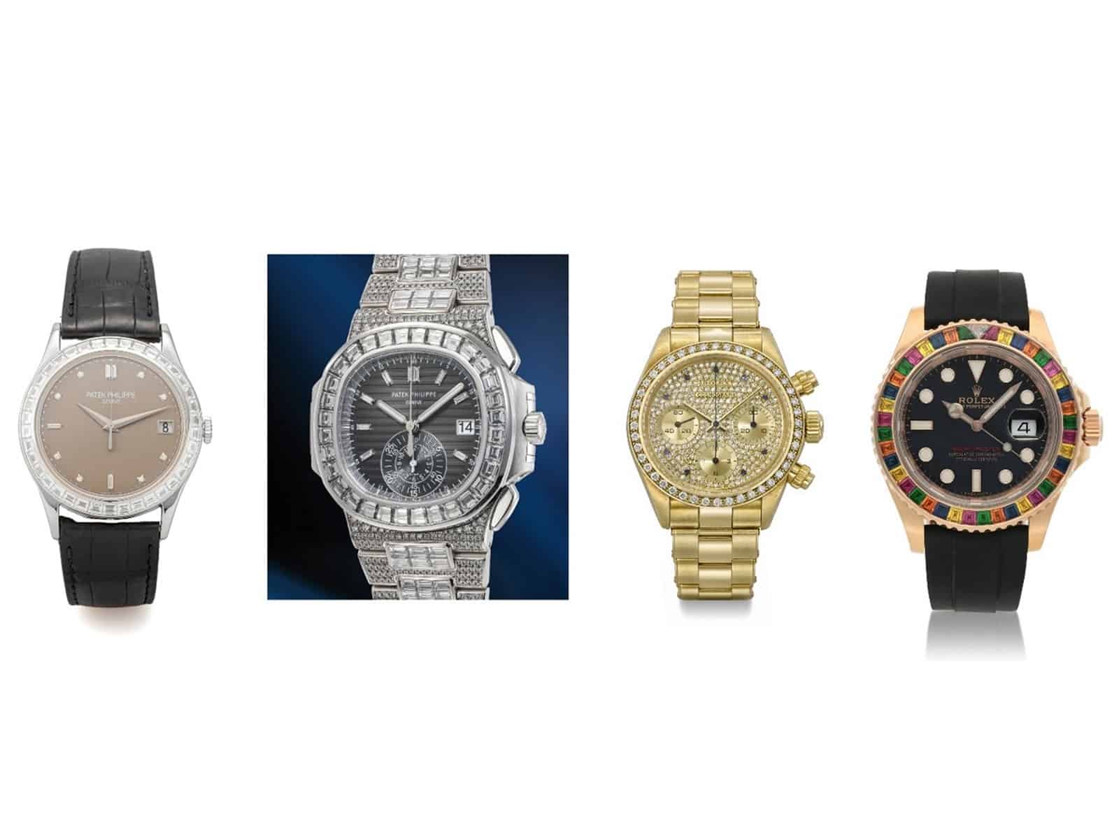 Auktionslose Genf Uhren mit Diamanten