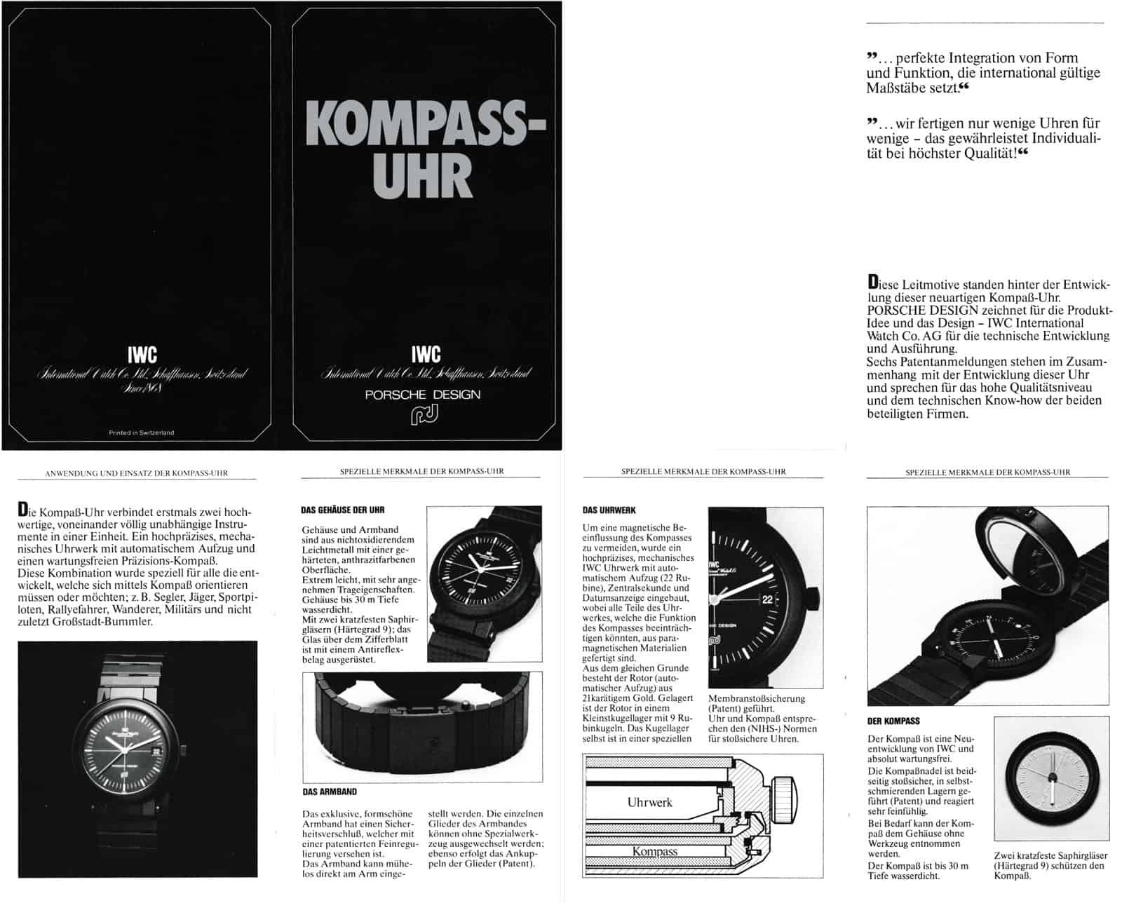 WC Porsche Design Kompassuhr Flyer 1979 1-4 (C) Uhrenkosmos
