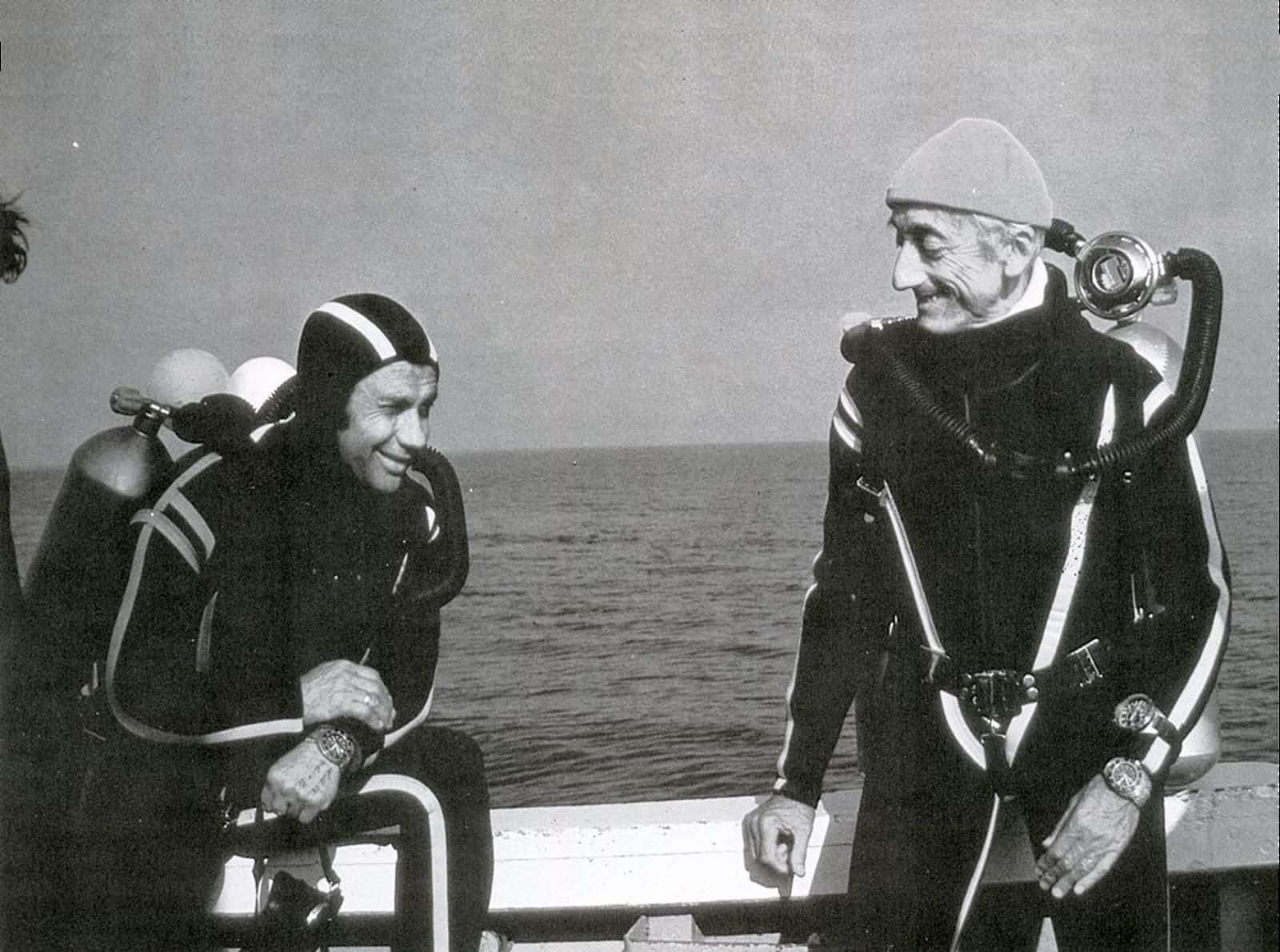 Jacque Cousteau mit Albert Falco
