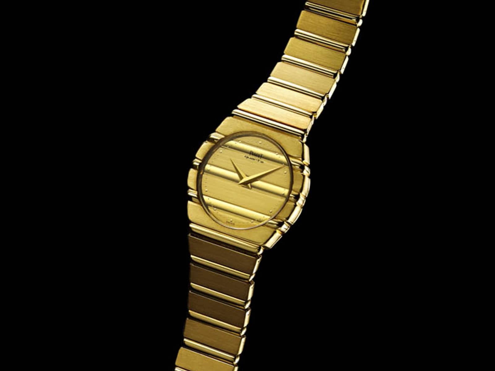 Piaget-Anzeige mit der Piaget Polo Gold Quarzkaliber von 1979