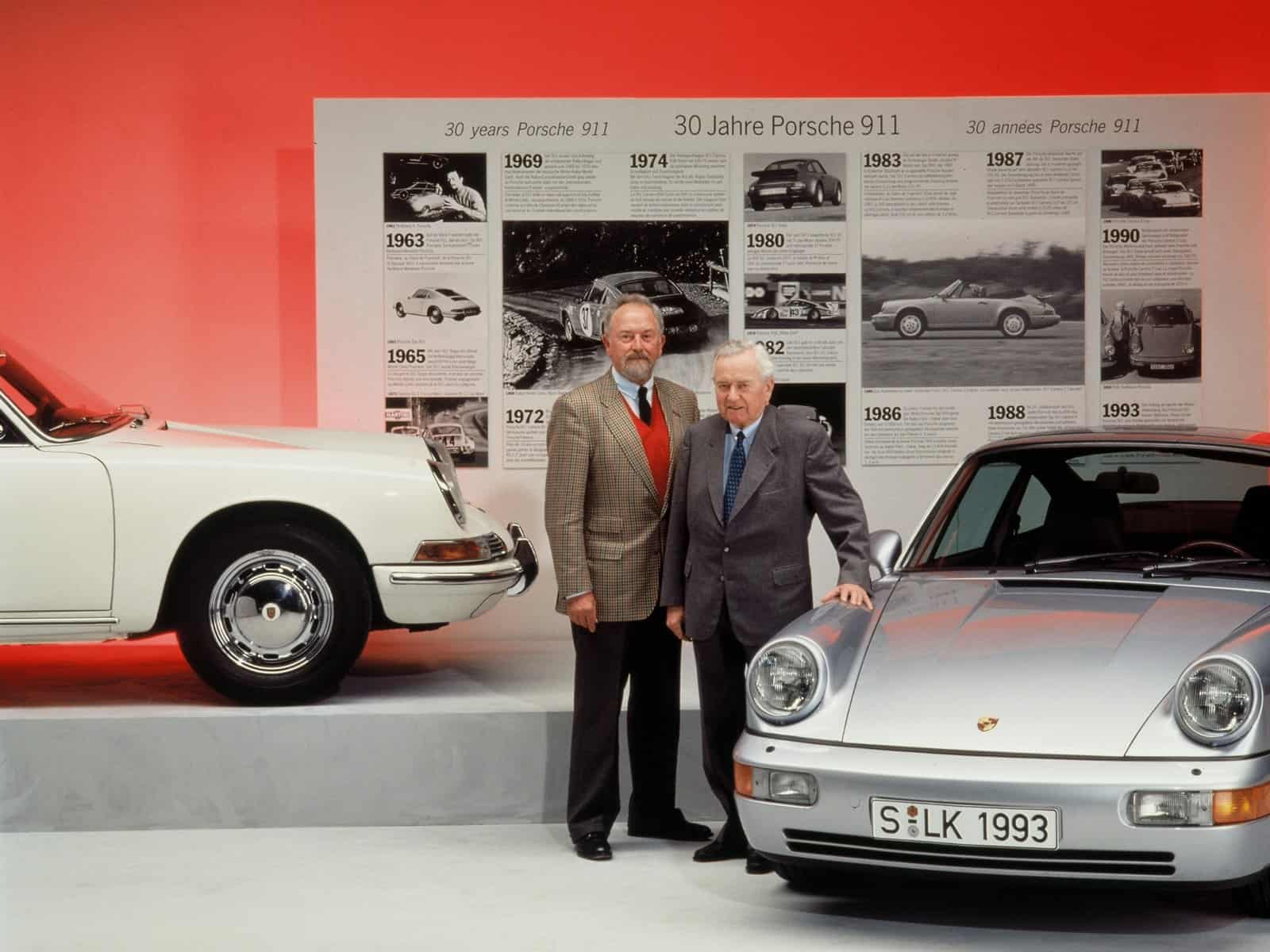 Ferdinand Alexander und sein Vater Ferdinand "Ferry" Porsche im Jahr 1993