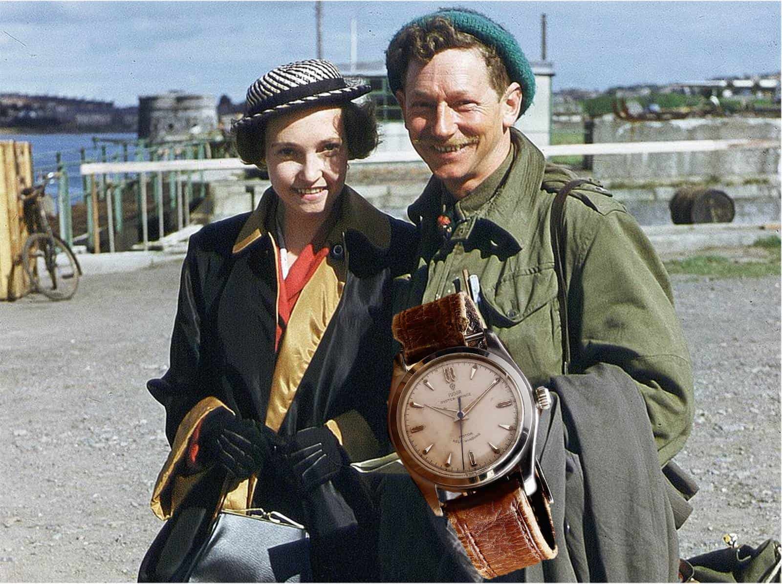 Major Desmond Roy Homard mit Frau Enid 1952