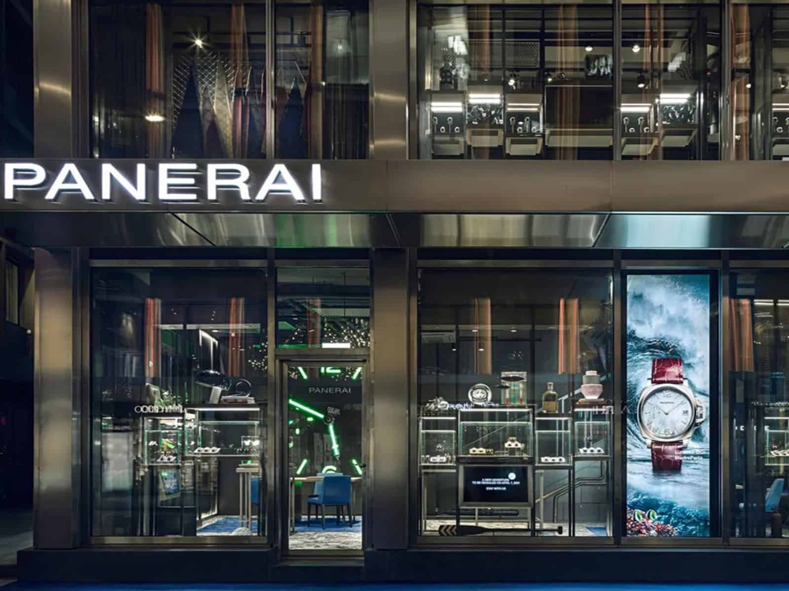 Fassade der Panerai Boutique in Genf