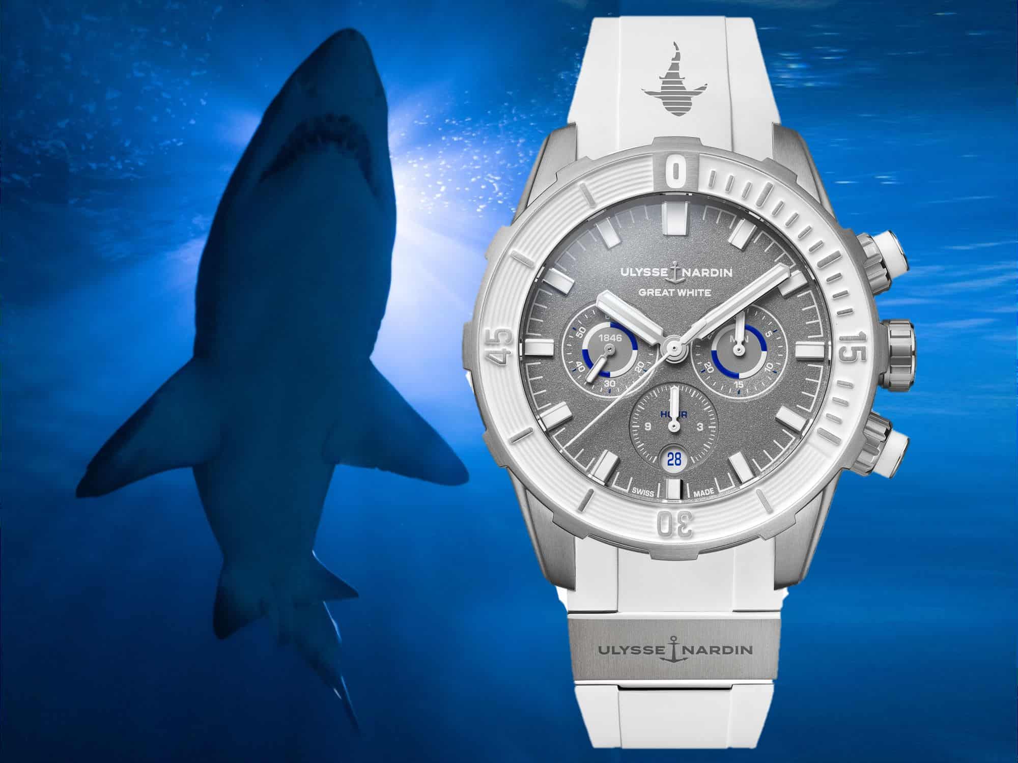 Ulysse Nardin Diver Great White Chronograph mit Hai