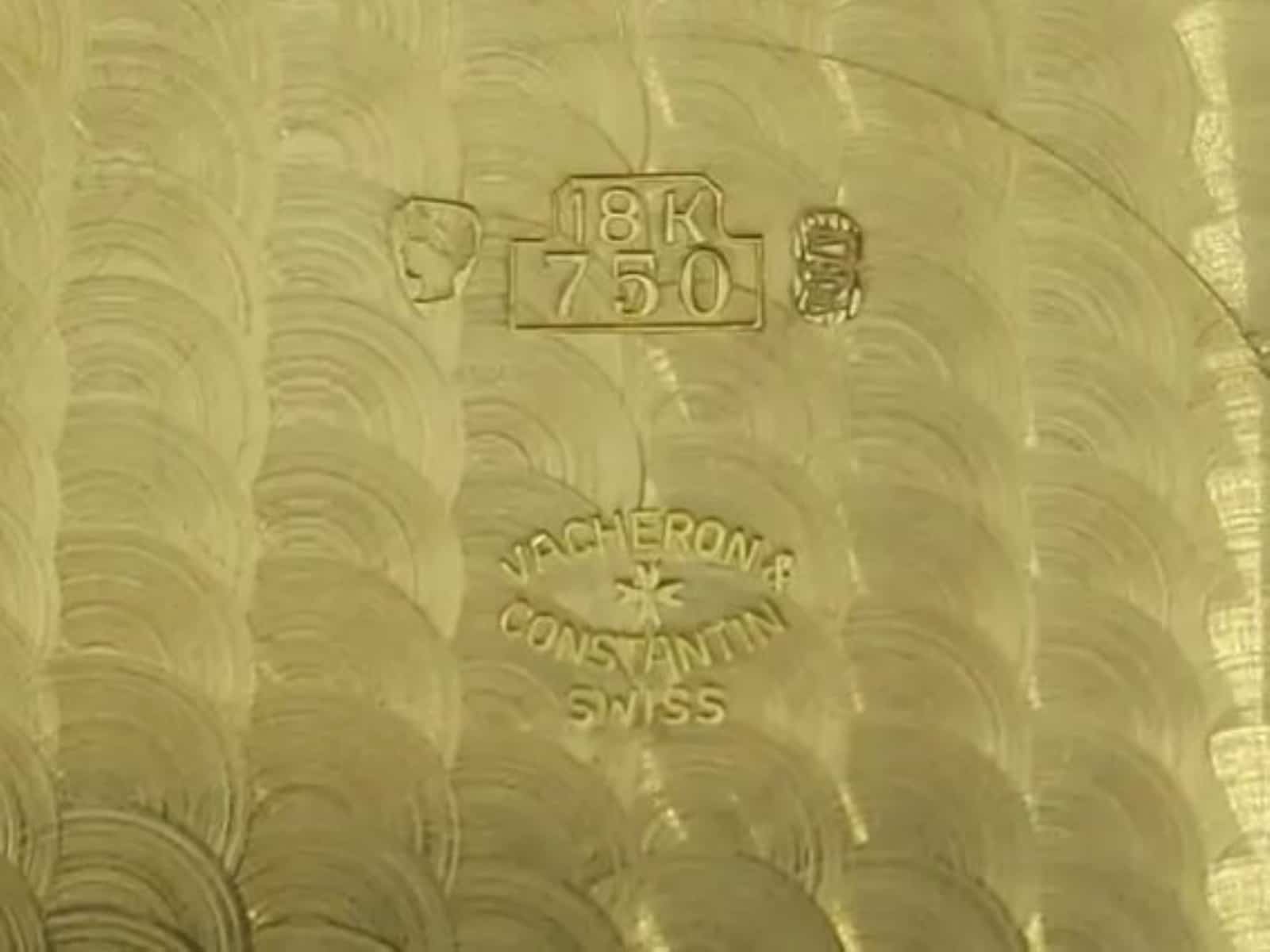 18 Karat Golduhr von Vacheron Constantin mit Großer Helvetia und Internationalem Prägestempel für Edelmetalle