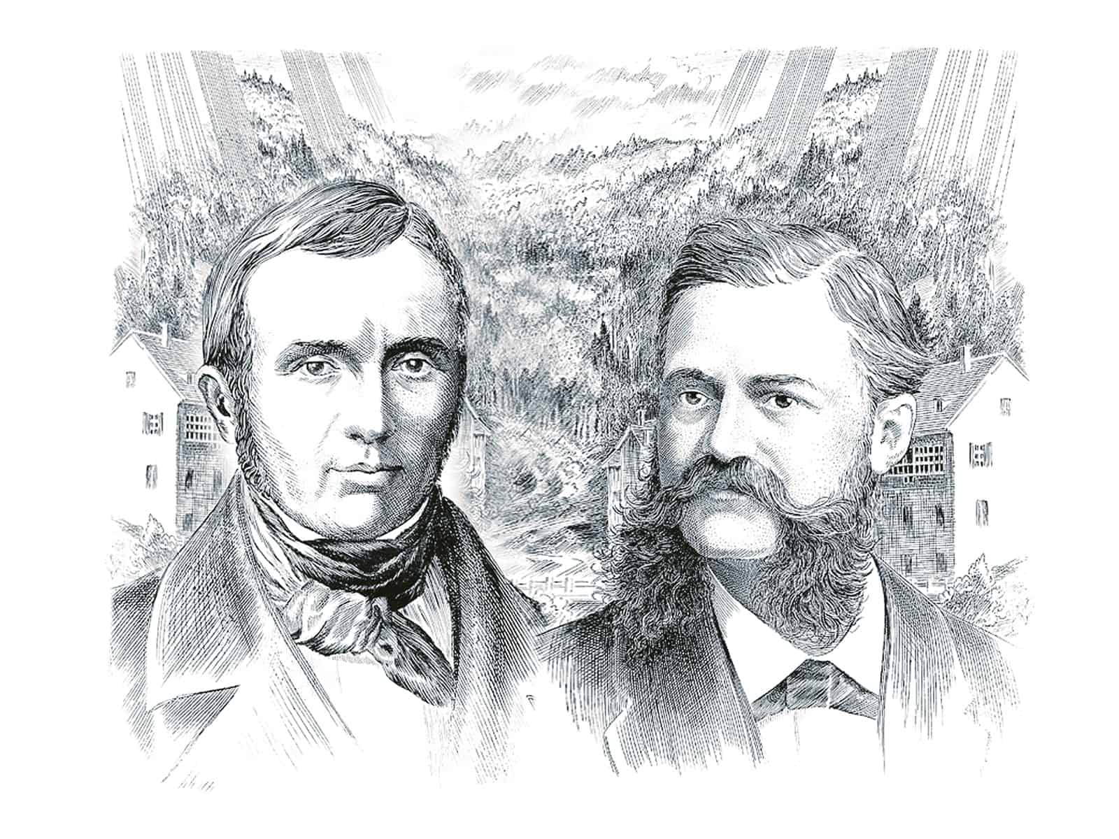 Auguste Agassiz und Ernest Francillon