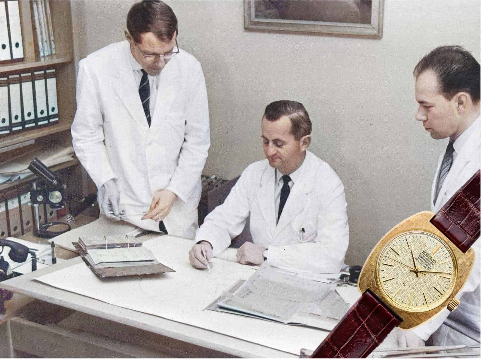 Hans Kocher (Mitte) Seiko Astronomischer Chronometer 4520A