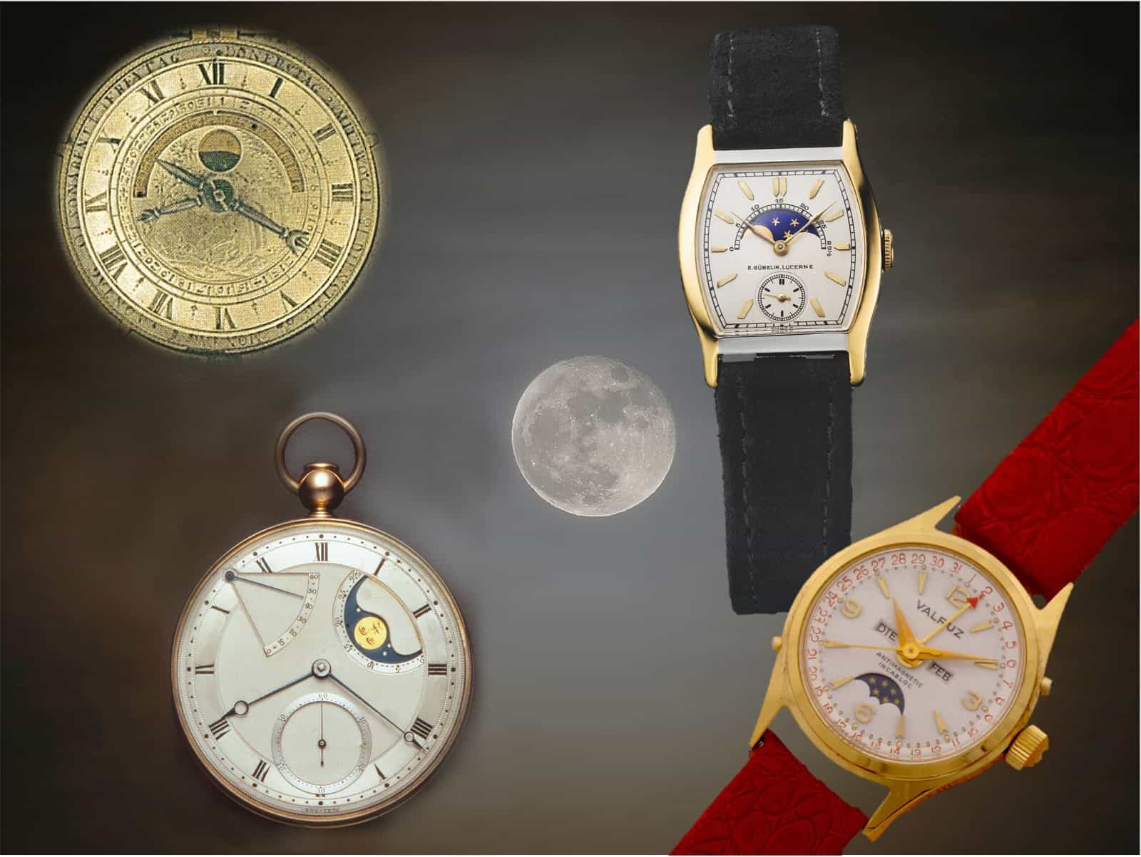 Historische Uhren mit Mondphase