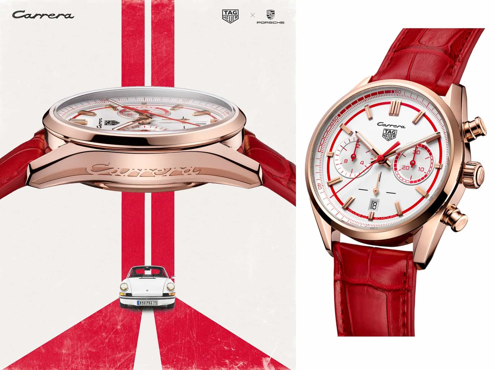 TAG Heuer Carrera x Porsche RS 2.7 in Rot