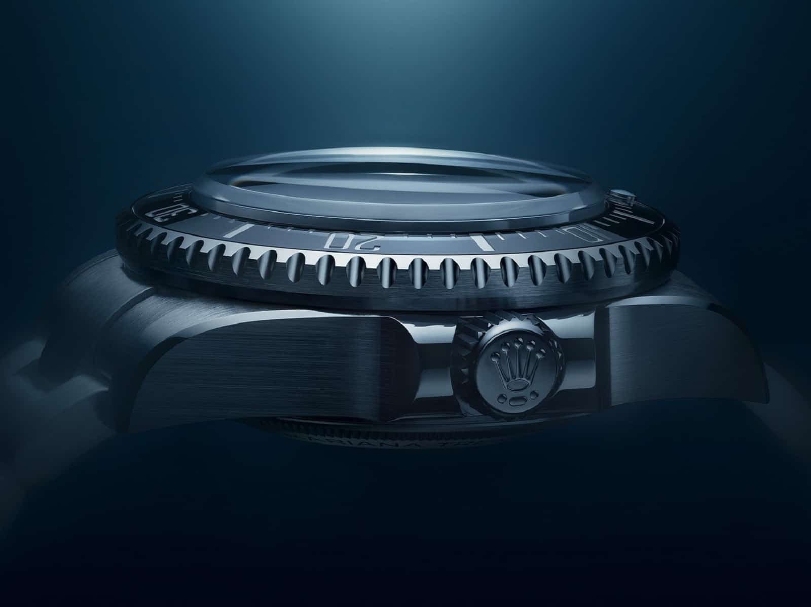 Bauhöhe der Rolex Deepsea Challenge mit dem über 9 mm hohen Saphirglas