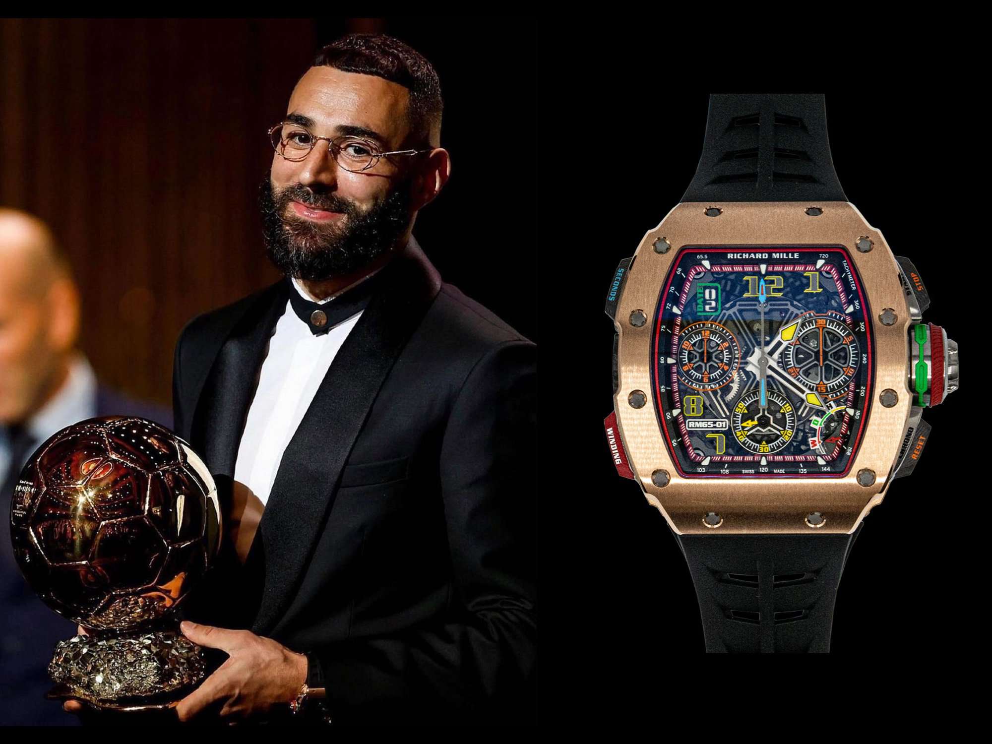 Karim Benzema Ballon d'Or Richard Mille RM65-01 Rose Gold