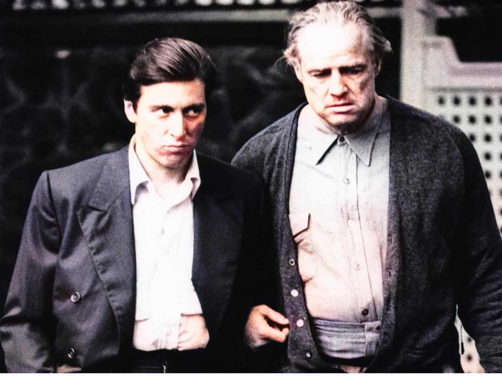 Al Pacino und Marlon Brando in The Godfather