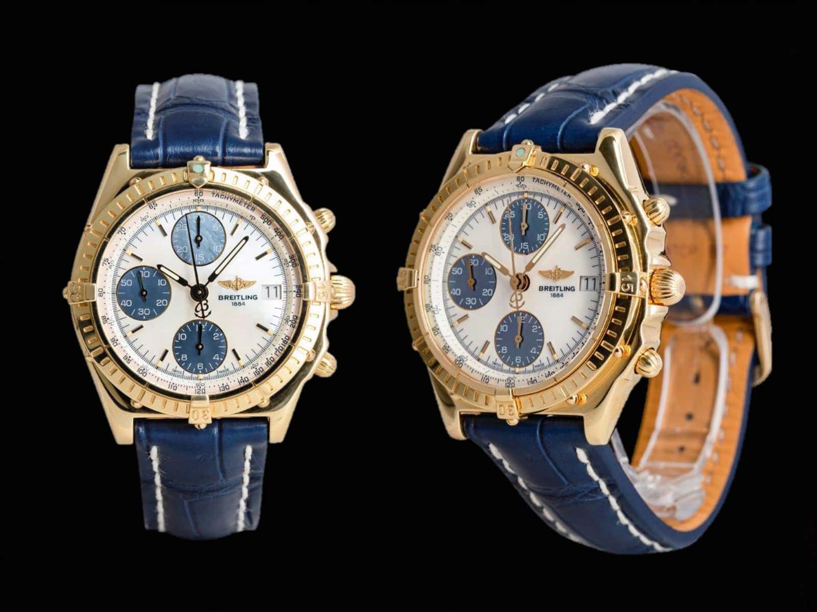 Goldener Breitling Chronomat als Los 19 bei der Wiener Timelounge Charity Auction