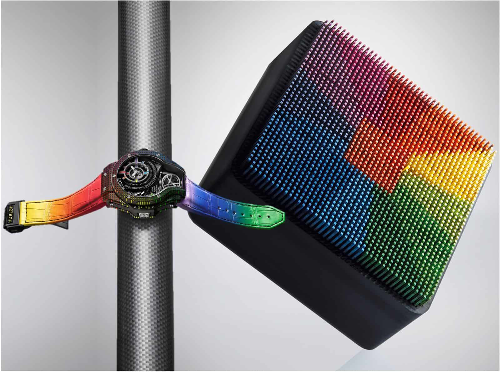 Hublot und der Regenbogen - das ist das Aussehen der MP-09 Tourbillon Bi-Axis 5-Day Power Reserve Rainbow 