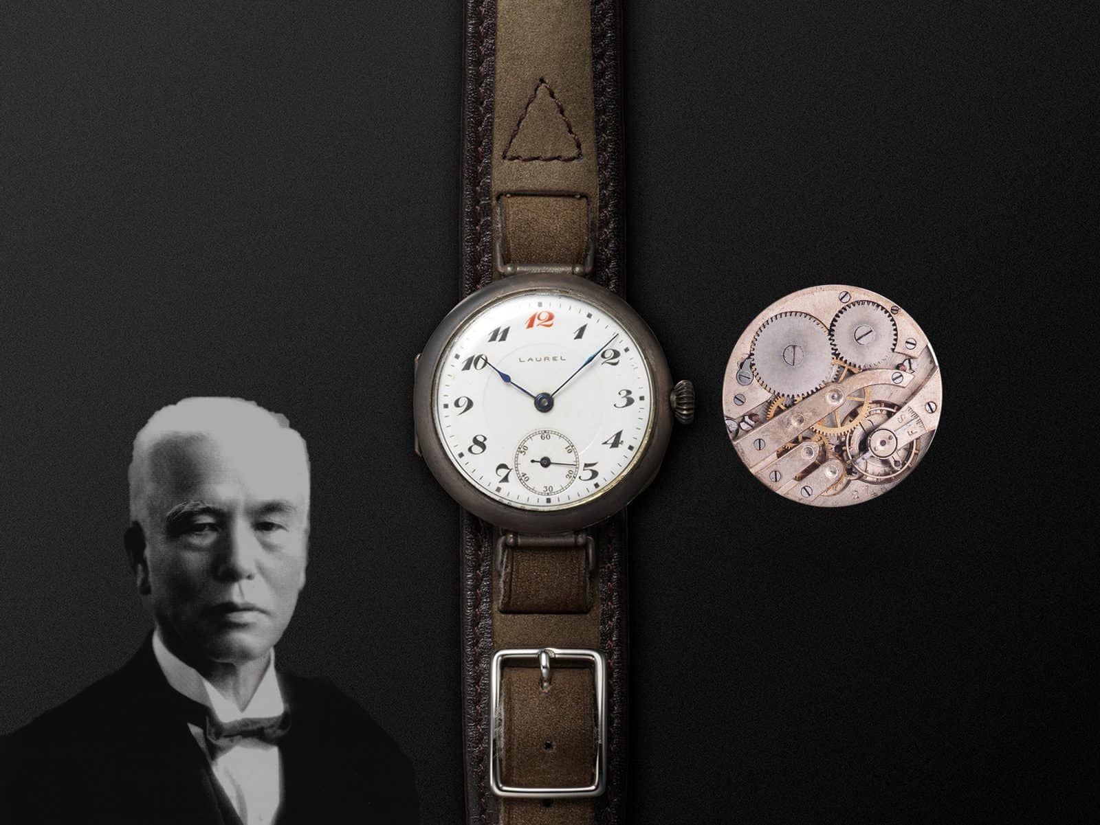 Kintaro Hattori und seine Laurel Armbanduhr von 1913 