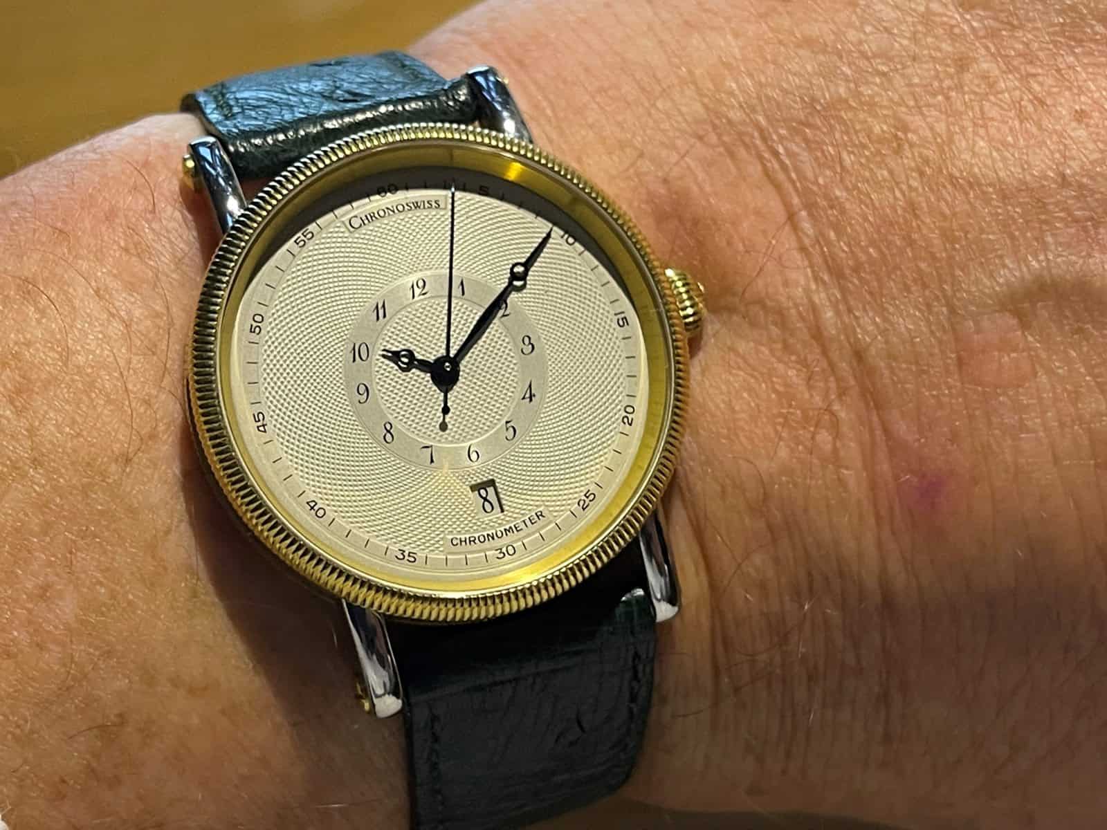 Chronoswiss Chronometer, Unikat mit sehr kurzem Stundenzeiger