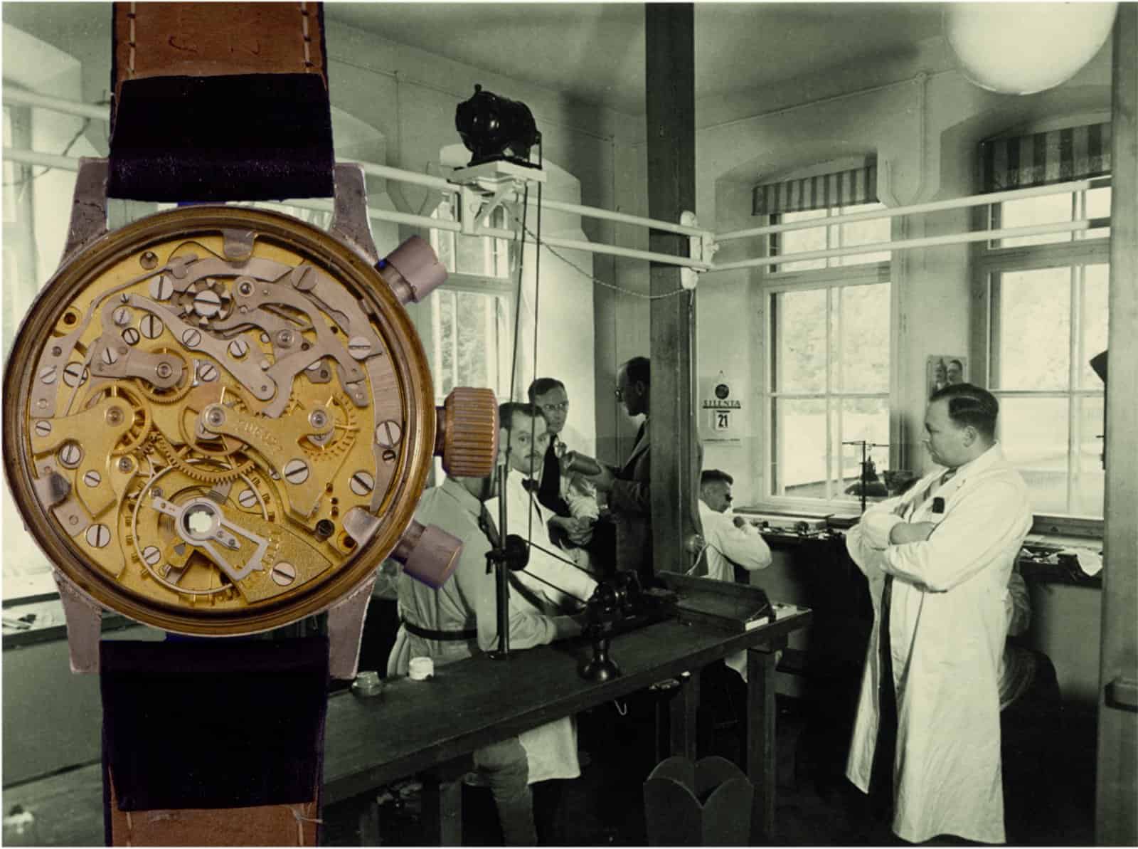Ernst Kurtz und Team Tutima Fliegerchronograph Kaliber 59