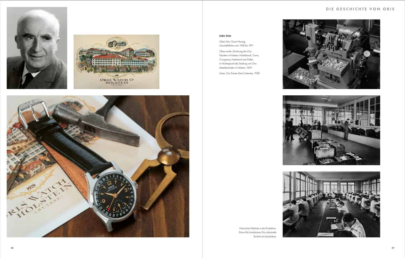 Historisch bedeutende Oris Uhren und Fotographie von Oscar Herzog Geschäftsführer von 1928 bis 1971