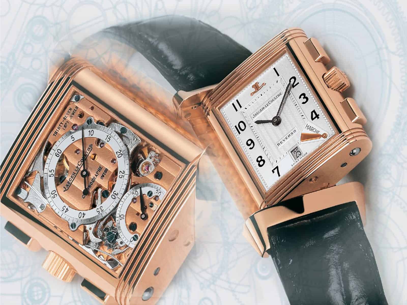 Jaeger-LeCoultre limitierter Reverso Chronograph in Rotgold, vorgestellt 1996
