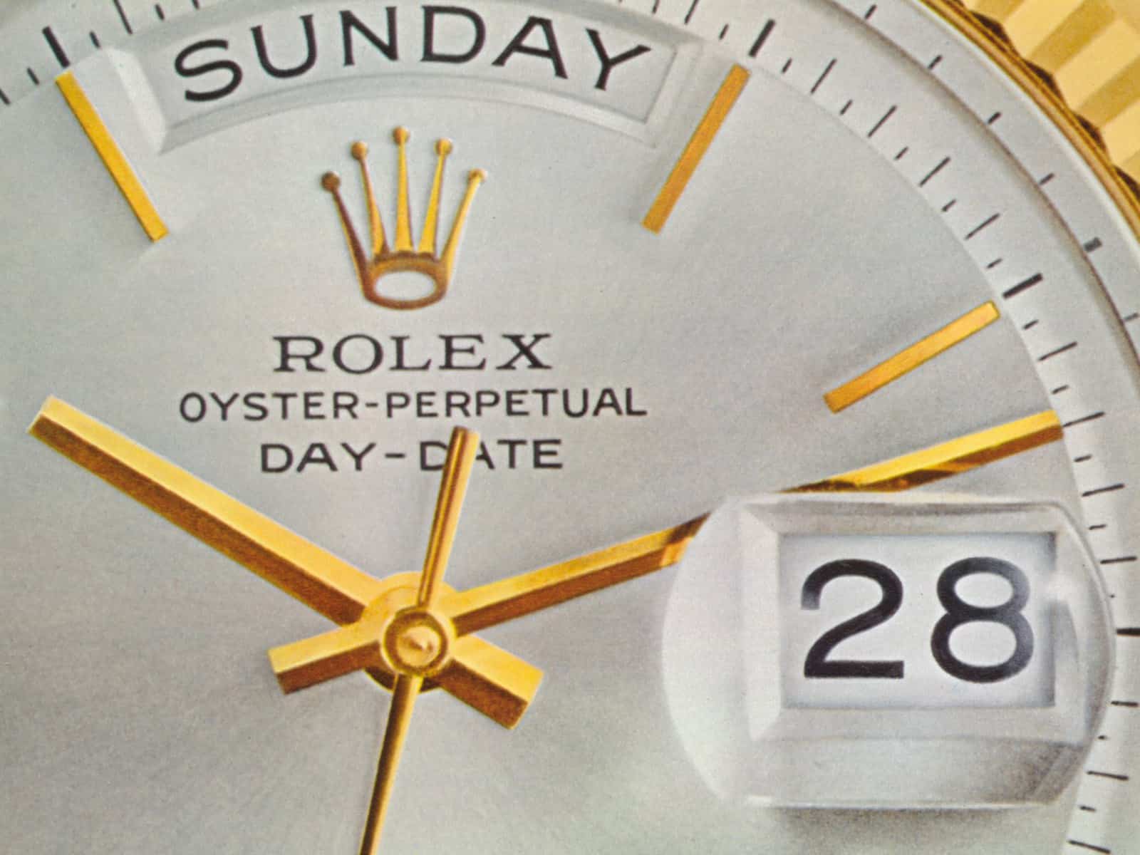 Rolex Day-Date Zifferblatt Detail