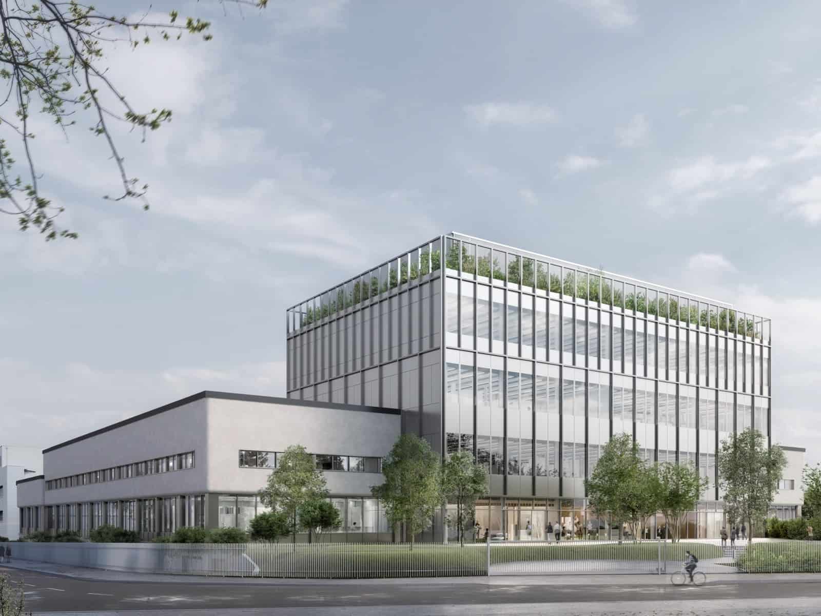 Audemars Piguet Produktionsstätte in Genf-Meyrin. Rendering der künftigen Fassade